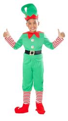 Rubies Costume da elfo di Natale per bambino, maglione con pantaloni, cintura, copristivali e cappello per Natale, elfo, funzioni scolastiche, Babbo Natale