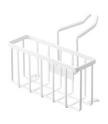 YAMAZAKI 5639 Tower Hanging Sink Organizer, White, Steel/Silicone, 20.3 x 18.5 x 14 cm