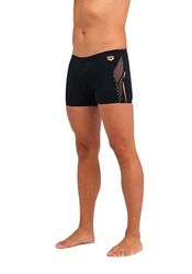 ARENA Men's Swim Short Graphic Trunks, Black-NESPOLA, 50, Black-nespola