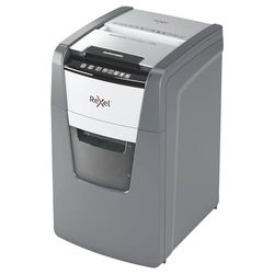 Rexel Optimum AutoFeed+ 130 x automatisk dokumentförstörare, 130 ark automatisk, säkerhetsnivå P4, partikelskärning, för mindre kontor, 44 liter avfallsbehållare, med nätkontakt CH, 2020130XCH