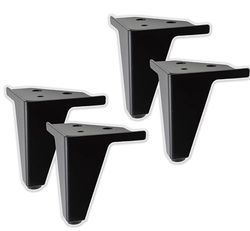 IPEA 4 x Black Furniture and Sofa Feet GEMMA BLACK - Height 105 mm - Set of 4 Iron Legs for Wardrobes, Armchairs, Furniture - Modern and Elegant Design Feet