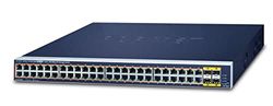 PLANET GS-4210-48P4S network switch Managed L2/L4 Gigabit Ethernet (10/100/1000) Power over Ethernet (PoE) 1U Blue