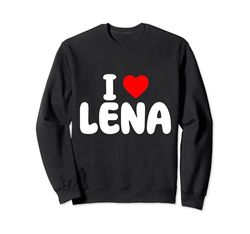 Me Encanta Lena Día De La Madre Mamá Lena Día De San Sudadera