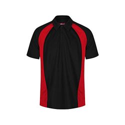 Trutex EPB-BLS-XL AKOA Standard Fit Polo, svart/scharlakansröd, XL storlek