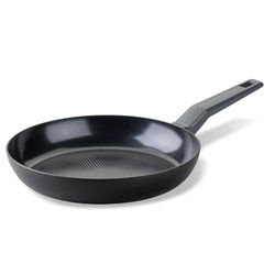 Fackelmann STATEMENT 28cm Frying Pan, Recycled Aluminium, Non-Stick PFAS Free Ceramic Coating, Honeycomb Base Structure, Comfort Grip Handle, All Stoves Including Induction, 46.5x28x4.5cm, Ash Grey