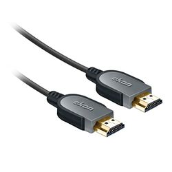 Ekon Cable HDMI Ethernet 2.1 Macho Macho 1.8 Metros, resoluciones 8K Ultra HD y 3D, Conectores Dorados, Antiarrugas, para TV, proyectores, portátiles, PC, MacBook, Playstation, Nintendo Switch