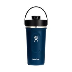 Hydro Flask Izolowana butelka Shaker 709 ml (680.4 g) do koktajli proteinowych i suplementów - szczelna wylewka - bez BPA - indygo