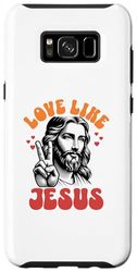 Carcasa para Galaxy S8+ Love Like Jesus Retro 70s Style Christian Men Women