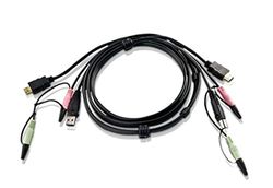 Aten 2L-7D02UH cavo per tastiera, video e mouse 1,8 m Nero