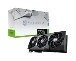 MSI NVIDIA GeForce RTX 5090 32G SUPRIM SOC Carte Graphique - 32 Go GDDR7 (28 GB/s, 512-bit), PCIe 5.0, Hyper FROZR (3 x Ventilateurs STORMFORCE), RGB - HDMI 2.1b, DisplayPort 2.1