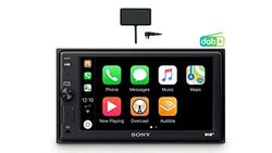 Sony XAV-AX1005KIT DAB + Media Receiver, 6.2 inch Touchscreen, with Bluetooth and Apple CarPlay and DAB + Antenna included