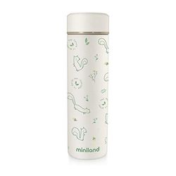 Miniland 89262 Thermos per liquidi da 450ml con motivi naturali, borraccia bambini, Verde