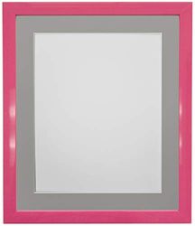 FRAMES BY POST Marco de Fotos (Cristal, Color Rosa, Soporte Gris Oscuro, 50 x 40 cm Image Size 16 x 12 Inch