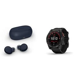 Jabra Elite 7 Active Auricolari In-Ear Bluetooth, Wireless Sport, Blu marino + Garmin Fēnix 7X Solar, Smartwatch Con Ricarica Solare, 51Mm, Display 1,4", Touchscreen, Slate Gray & Black