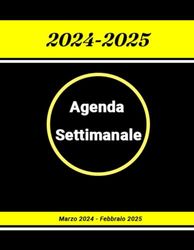 Agenda Settimanale: Formato Grande A4 - Pianificatore Settimanale 1 settimana su 2 pagine con orario - 12 mesi