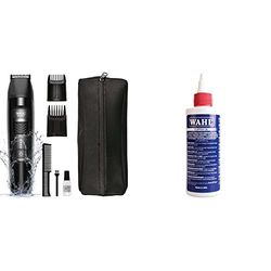 Wahl Beard Trimmer Men, Precision Glide, Hair Trimmers for Men, Mens Stubble Trimmer, Male Grooming Set, Fully Washable & Clipper Oil, Blade Oil for Hair Clippers,118.3 ml