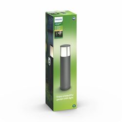 Philips Mygarden, Borne extérieure LED Stock, éclairage blanc chaud 2700K, 1x6W, anthracite