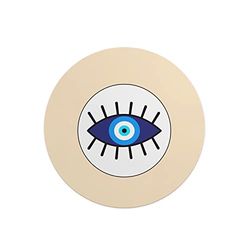 Questo Casa, Round Digital Printed Mouse Pad, Non-Slip Base, for Office and Home, Diameter:22cm
