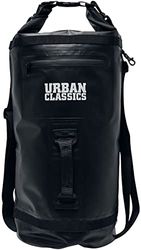 Urban Classics Uniseks rugzak, multifunctionele tas, waterafstotend, grote zak met ritssluiting, 2 mesh zakken aan de voorkant, met 2 canvas riemen en handgreep, in 3 kleuren, 3 liter, zwart, One Size
