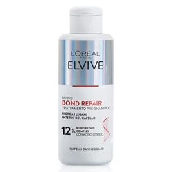 L'Oréal Paris Elvive Bond Repair Pre-Shampoo, Rafforzante, Per Capelli Danneggiati, Ricrea I Legami Interni Del Capello, Con Acido Citrico, 200 Ml