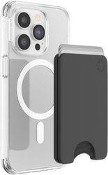 PopSockets: PopWallet para MagSafe - Anillo Adaptador para MagSafe Incluido - Porte Tarjeta Elegante, Reposicionable para Teléfonos Móviles y Carcasas - Black