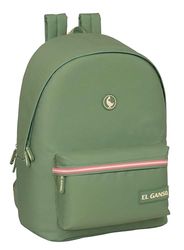 Safta EL GANSO BASICS – Backpack for Laptop 15.6 Inches and USB, Ideal for Young People of Different Ages, Recycled Fabric, Comfortable and Versatile, Quality and Resistance, 31 x 18 x 44 cm, Green,