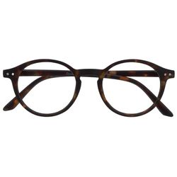 OPULIZE REY Occhiali da Lettura - Montatura Rotonda Retro - Marrone Opaco Tartarugato - Uomo Donna - Cerniere a Molla - R56-2 - +2.50