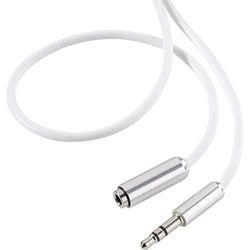SpeaKa Professional SP-7870520 Jack Audio Prolunga [1x Spina Jack da 3.5 mm - 1x Presa Jack da 3.5 mm] 1.00 m Bianco RI