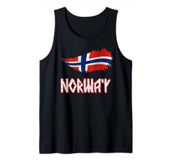 Diseño de bandera de estilo nórdico antiguo de Noruega Camiseta sin Mangas