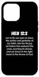 Carcasa para iPhone 14 Pro Max Heb 12:2 Versículo de la Biblia, Fijemos nuestros ojos en Jesús, la auth