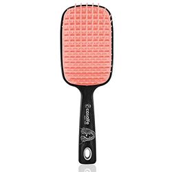 Casalfe Spazzola Desenreda XL - Plettro medio - Pelo ondulato - Donna, Ragazza - Femmina - Bianco e giallo, Rosa