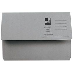 Q Connect 285gm Pochettes de documents - Gris