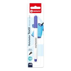Centauro - Pennarello tessile permanente, blu, punta conica da 1 mm, perfetto per personalizzare tessuti, abbigliamento o materiale scolastico per bambini