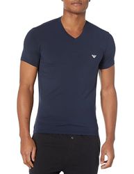 Emporio Armani Maglietta da Uomo Soft Modal T-Shirt, Blu Marino