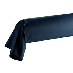 douceur d'intérieur, Biolina Bolster Pillow Case (85 x 185 cm), Midnight Blue, 100% Organic Cotton