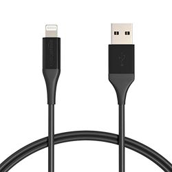 Amazon Basics Lightning-naar-USB‑A-kabel - Geavanceerde collectie, MFi-gecertificeerde iPhone-oplader - zwart, 91,5 cm (2 stuks)