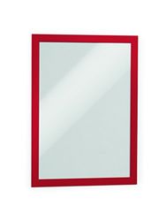 DURABLE DURAFRAME Lot de 2 porte-documents magnétiques autocollants, format lettre 21,6 x 27,9 cm, rouge (476803)