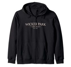 Wicker Park Chicago - Simple Wicker Park CHI IL Felpa con Cappuccio