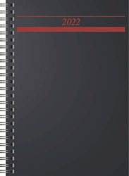 rido/idé 7021822902 Agenda Timing 1, 1 page = 1 jour, 148 x 210 mm, couverture en mousse noire, calendrier 2022