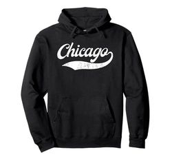 Abbigliamento Vintage Chicago Illinois Retro Felpa con Cappuccio