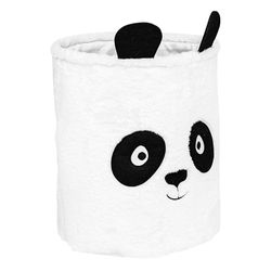 Atmosphera - Bac à Jouets Panda Andy Noir et Blanc d35x40cm