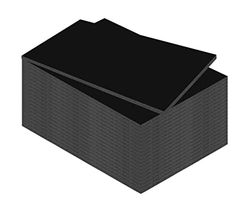 Kangaro Pannello in gommapiuma DIN A4, nero, 29,7 x 21 cm, 5 mm, confezione da 20 pezzi, per artigianato, presentazione, modellismo, passepartout, K-0075-104