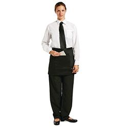 Chef Works A425 Short Bistro Apron, Black