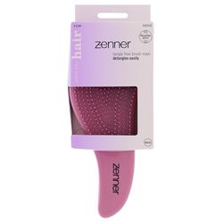 Zenner Maxi spazzola per capelli senza grovigli, rosa, grande spazzola districante con perni flessibili e manico ergonomico, per capelli bagnati o asciutti, adatta anche per extension e tutti i tipi