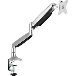 StarTech.com Braço ergonómico de secretária para monitor VESA até 9 kg, de serviço pesado, movimento total, altura ajustável e articulado, alumínio, braçadeira em C/ilhose, prata (AREJOOY VOTHD)
