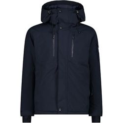 CMP - Giacca sci da uomo con cappuccio fisso, Black Blue, 58