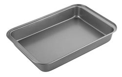 Chef Aid Bandeja de assar de aço antiaderente, que mede aproximadamente 36,5 x 24,5 x 5,5 cm com lados profundos, tornando-a uma assadeira ideal, para carne, legumes, acompanhamentos e muito mais