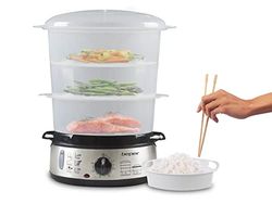 BEPER BC.250 9 Litre Steel Steamer, Plastic, 800 W, 9 liters, Black