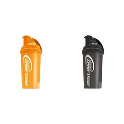 Best Body Nutrition - Shaker, 700 ml, naranja & Edition Shaker, 700ml, negro (Black steel)