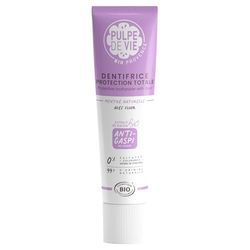 Pulpe de Vie - Dentifrice Certifié BIO Fresh Kiss 75ml - Anti-gaspi !Raisin - Goût Menthe - Bouclier Anti-Caries au Fluor - 99% Ingrédients Naturels - Protection Contre la Plaque Dentaire et le Tartre